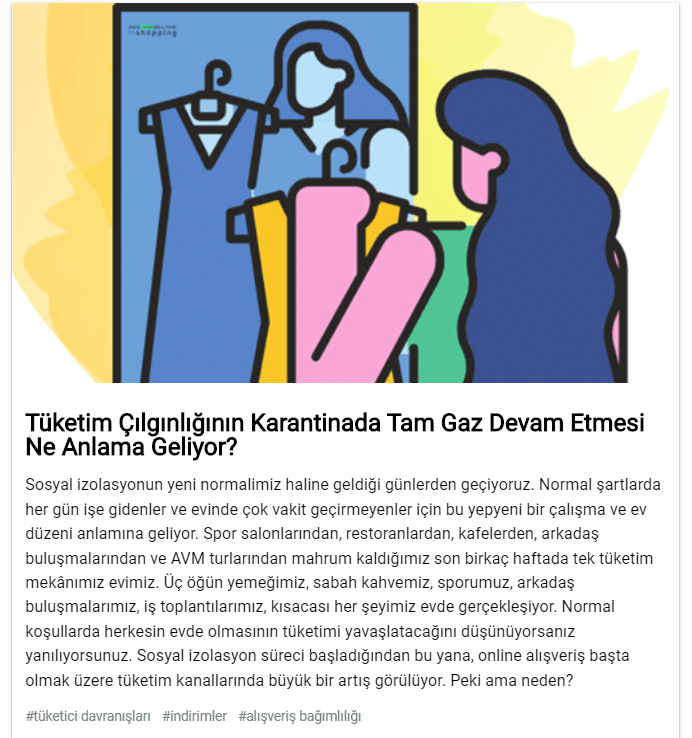 saldından sonra alışveriş