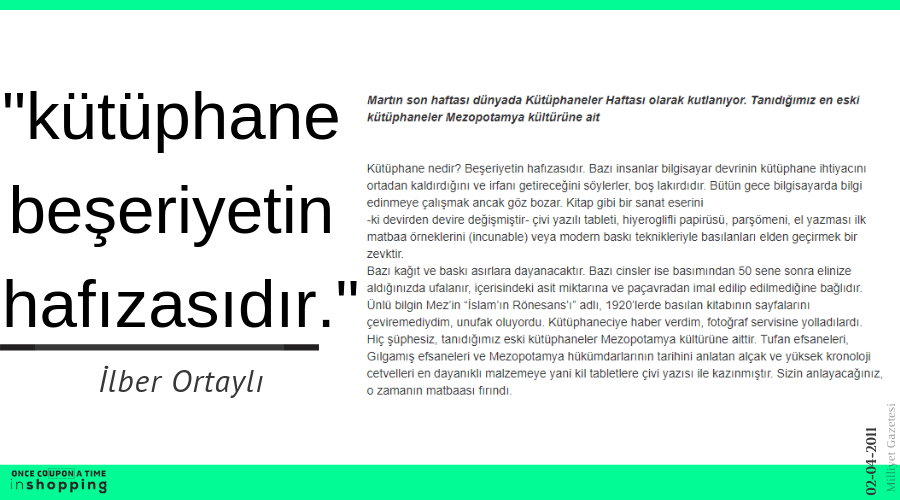 kütüphaneler beşeriyetin hafızasıdır