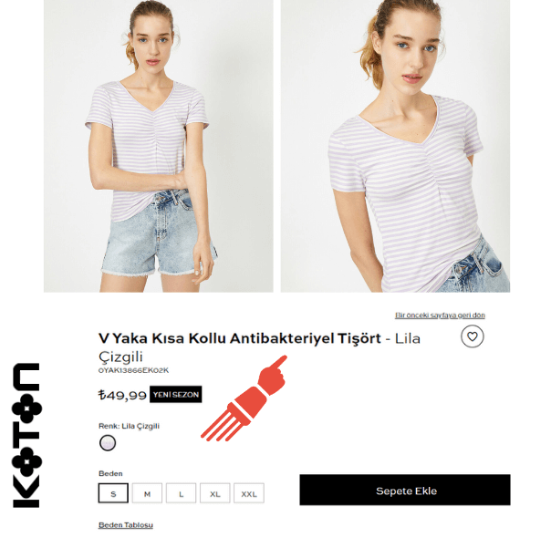 koton antibakteriyel tişört